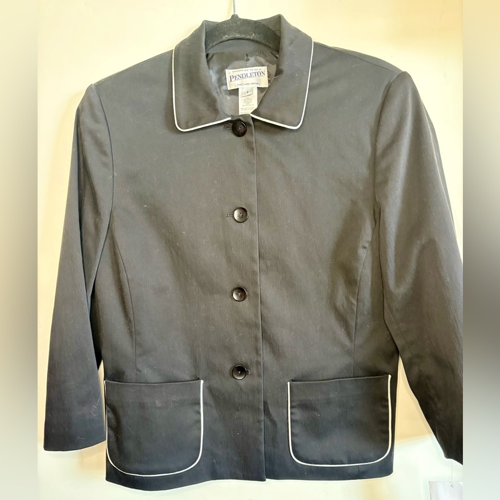 Never Worn! Pendleton Blazer Jacket White Piping … - image 1